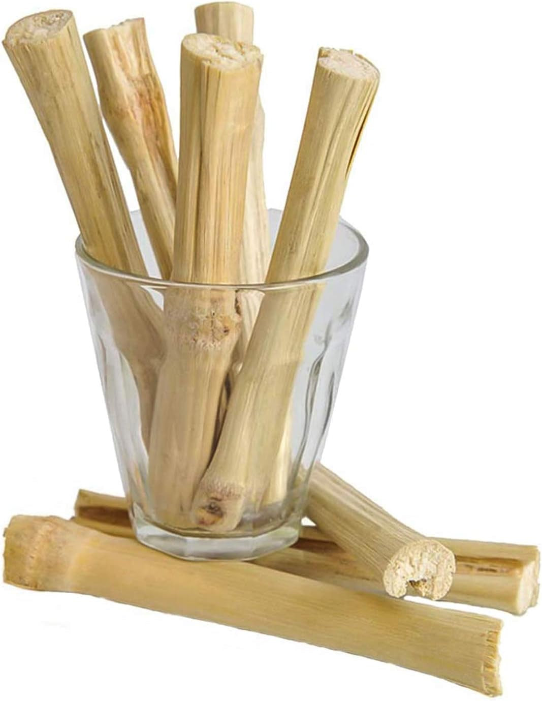 Natural Sweet Bamboo Chew Sticks 🌿🐹 300g Molar Treats for Rabbits, Guinea Pigs & Hamsters