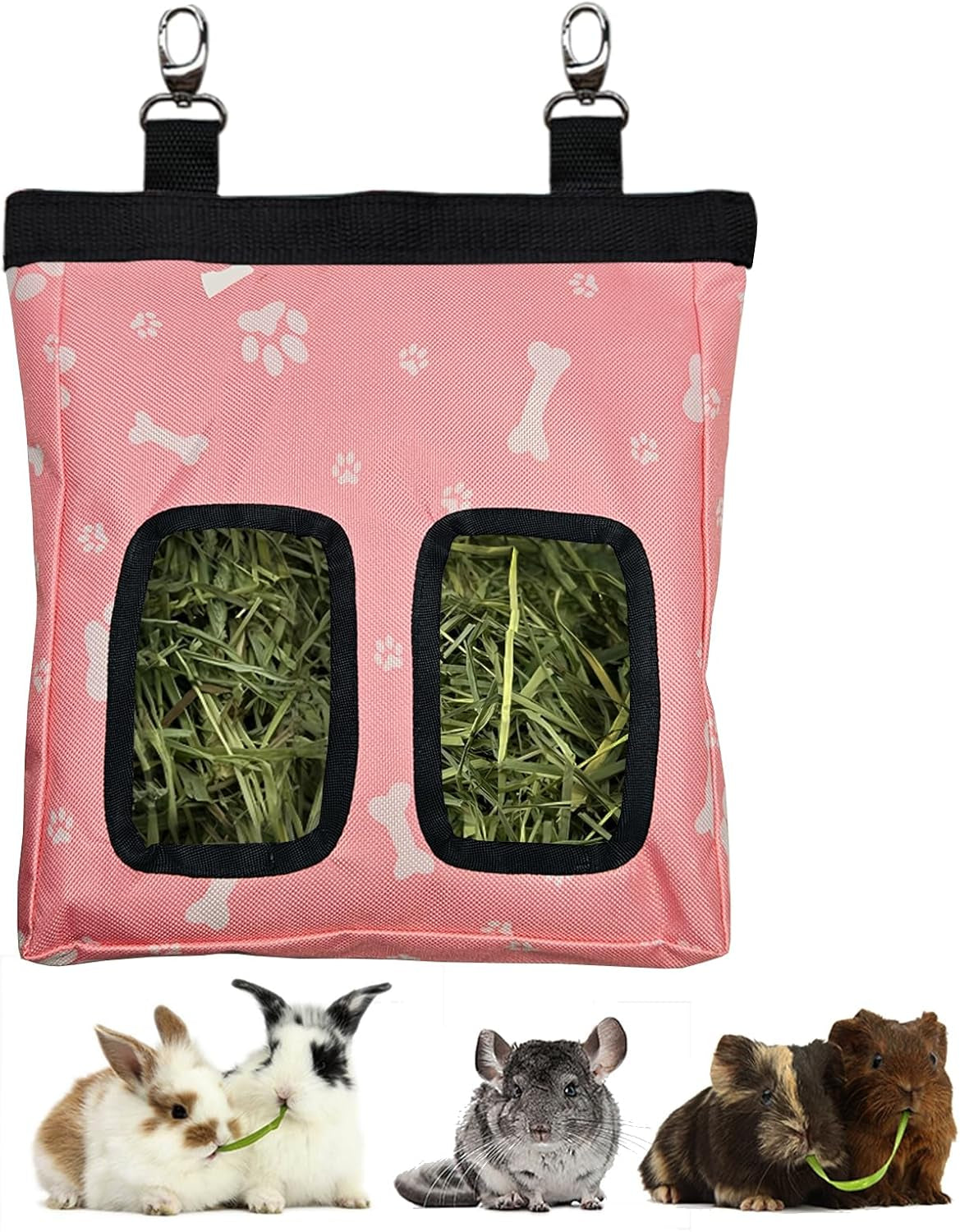 Reversible Hay Feeder Bag 🐰🌿 Clean, Space‑Saving Bunny & Guinea Pig Hay Holder