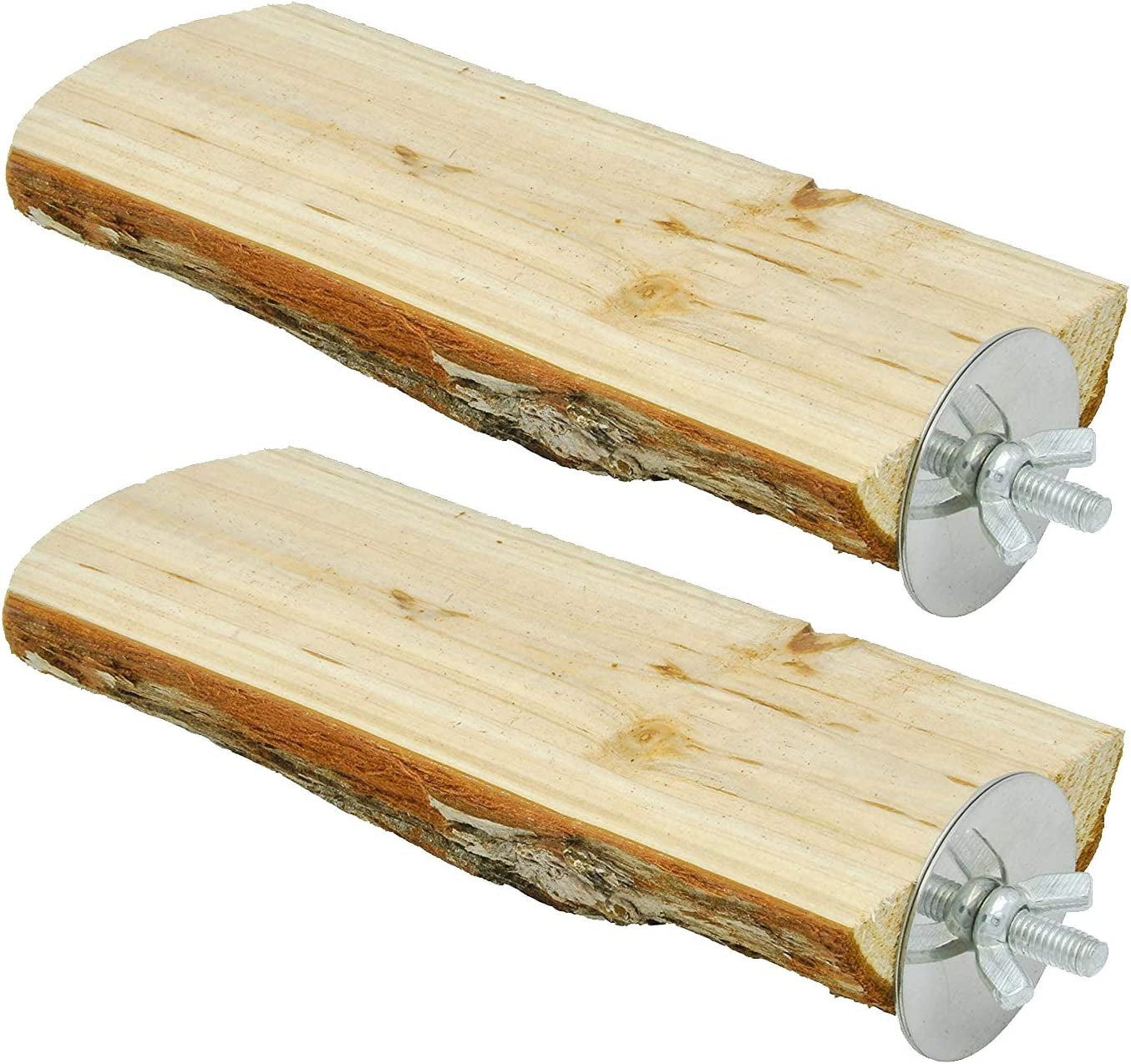 Natural Wood Flat Bird Perch 🐦🌿 Platform Resting Stand for Budgies & Cockatiels