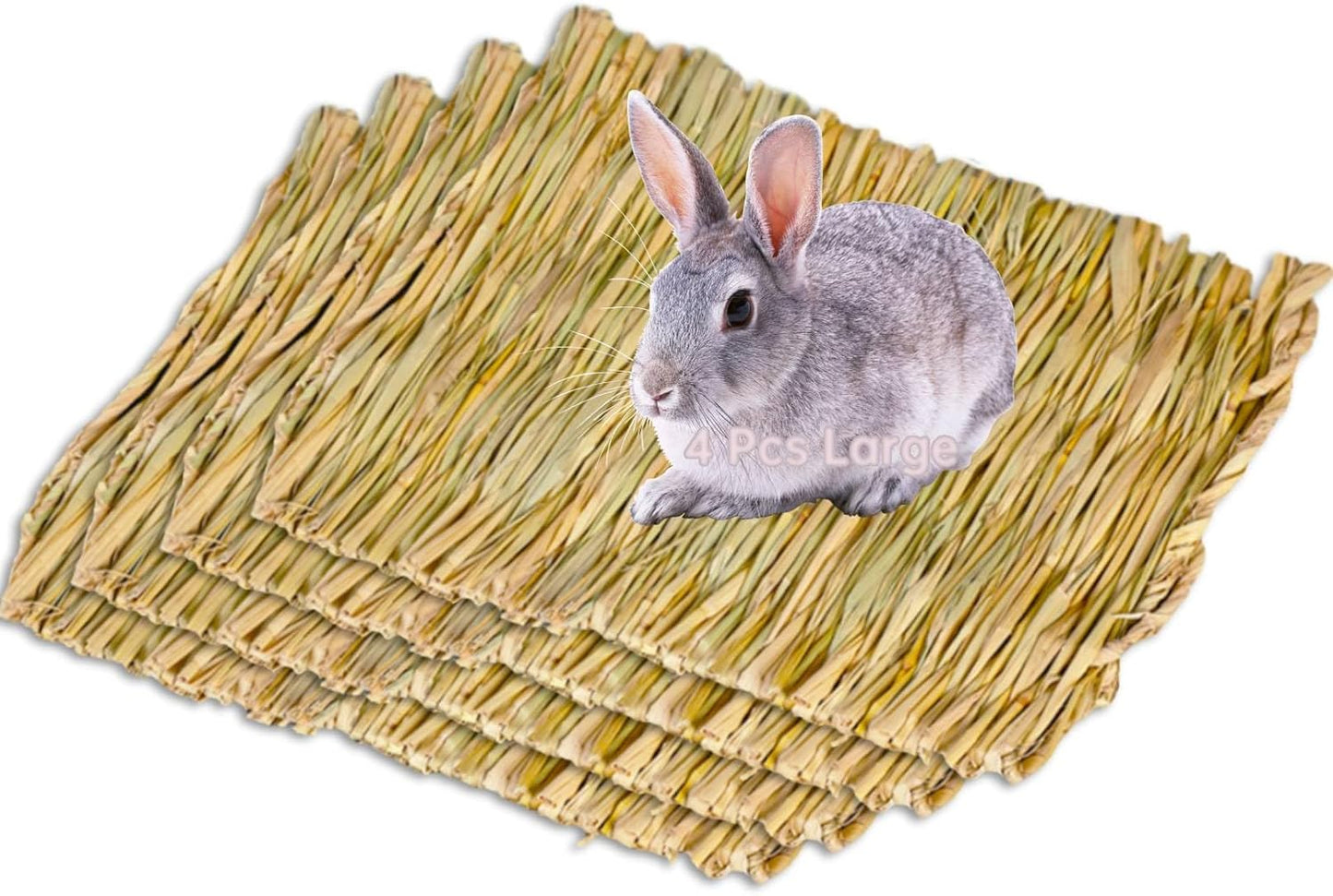 “Natural Grass Chew Mats 🌿🐰 12‑Pack for Rabbits, Guinea Pigs & More”