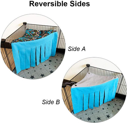 Reversible Corner Hideout Hammock 🐹🌿 Cozy Fleece Forest for Guinea Pigs & Small Pets