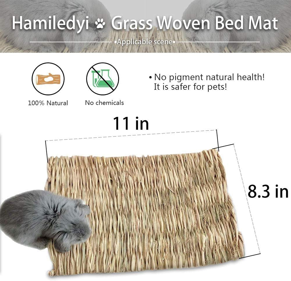 “Natural Grass Chew Mats 🌿🐰 12‑Pack for Rabbits, Guinea Pigs & More”