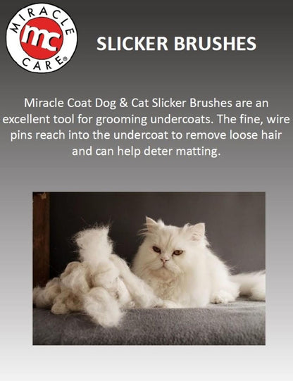 Miracle Care Small Slicker Brush 🐾✨ Gentle Undercoat Grooming for Cats & Small Pets
