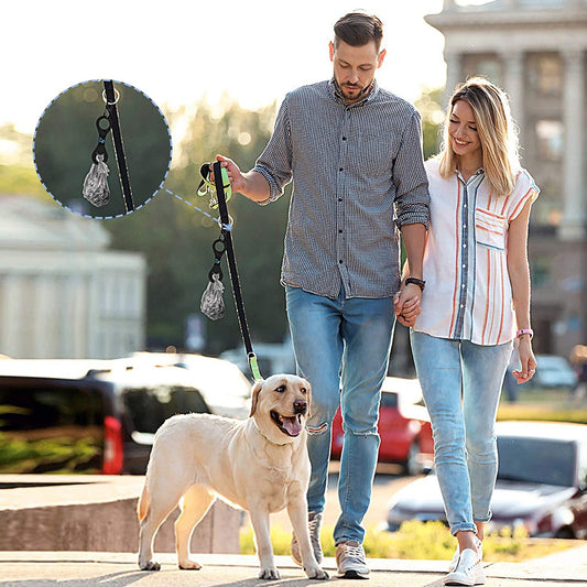 Hands‑Free Dog Poop Bag Holder 🐾✨ Silicone Leash Clip for Full Waste Bags