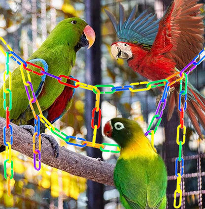 200pc Rainbow C‑Link Pet Toy Chains 🌈🐦 DIY Cage Enrichment for Birds & Small Pets