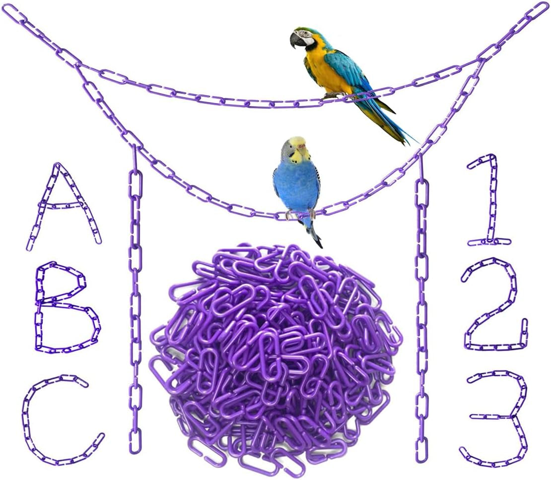 200pc Rainbow C‑Link Pet Toy Chains 🌈🐦 DIY Cage Enrichment for Birds & Small Pets