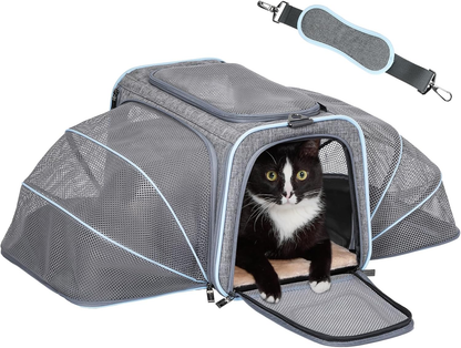 Expandable Airline‑Approved Pet Carrier ✈️🐾 Soft‑Sided Travel Bag for Small Pets