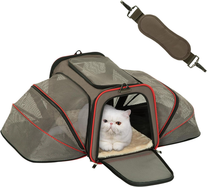 Expandable Airline‑Approved Pet Carrier ✈️🐾 Soft‑Sided Travel Bag for Small Pets