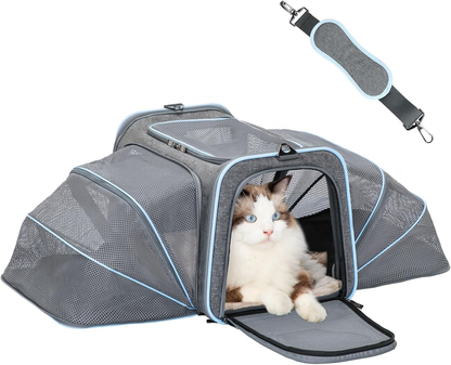 Expandable Airline‑Approved Pet Carrier ✈️🐾 Soft‑Sided Travel Bag for Small Pets