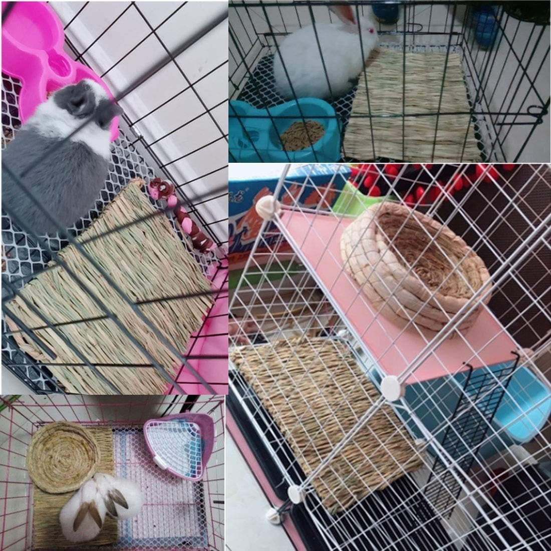“Natural Grass Chew Mats 🌿🐰 12‑Pack for Rabbits, Guinea Pigs & More”