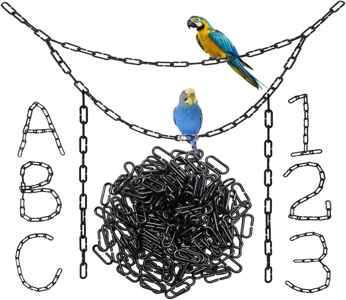 200pc Rainbow C‑Link Pet Toy Chains 🌈🐦 DIY Cage Enrichment for Birds & Small Pets